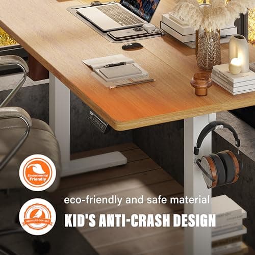 GABRYLLY Standing Desk Adjustable Height, Electric Office Computer Desk for Home Company Stand up Desk, 55 x 24 Inches, Natural 6