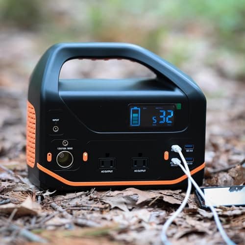 Portable Power Station 600W 293Wh Camping Lithium Battery, Portable Generator for Home Use Emergency Power Station Backup Travel Outdoor 100W PD & 110V Pure Sine Wave AC Outlet 6