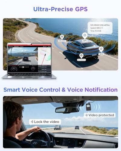 VIOFO A119M Pro 4K HDR MINI Dash Cam, STARVIS 2 IMX678 Sensor, Front Dash Camera for Cars, Wi-Fi 6, Quad-Mode GPS, Voice Control, Night Vision 2.0, 24H Parking Mode, Supercapacitor 7