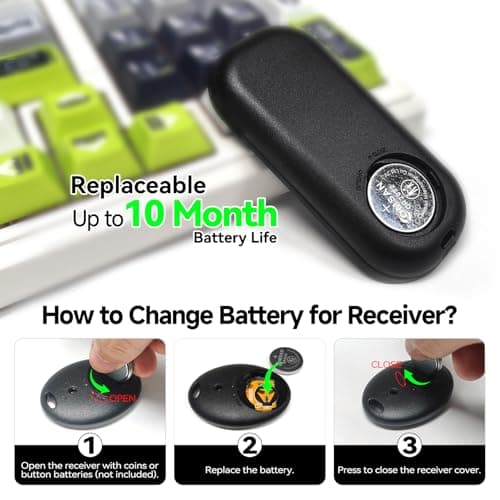 JTD Key Finder Locator with Sound, Remote Finder - 2 Receivers, 1 Car Tracker Keychain,85dB Loud, 131ft Range Tracker for Keys, Wallet, Pet,TV Remote Control - No App Needed Item Finder for Home 6