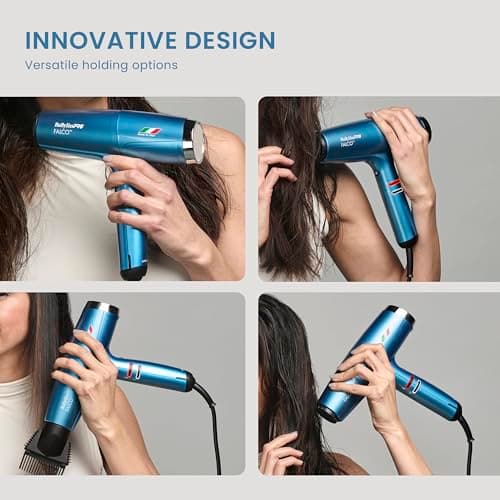 BaBylissPRO Nano Titanium Professional Italian High-Speed Falco Hair Dryer with Concentrator Nozzles, 2000-Watt Ionic Blow Dryer with Diffuser 5