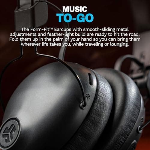 JLab Studio Pro+ Bluetooth Wireless Over-Ear Headphones, Black 6