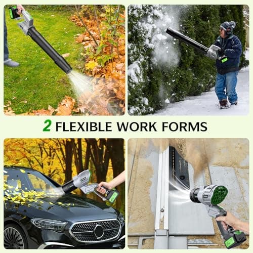 Electric Leaf Blower Cordless, 900,000 RPM, 2 x 4.0Ah Batteries & Charger, Handheld Leaf Blowers for Lawn Care, 5 Speed Mode 7