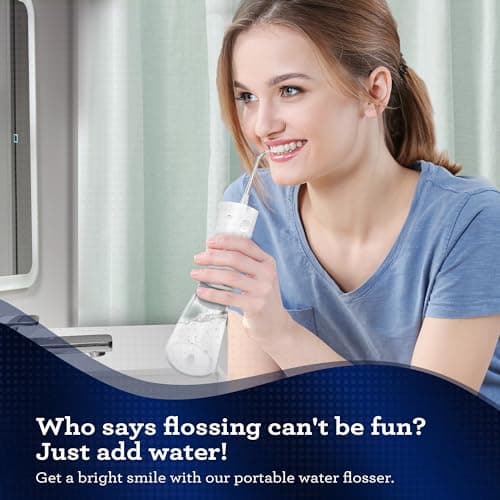 GuruNanda Advanced Dental Water Flosser 2.0 with Replacement Tips, Cordless & Portable, 300 ml Water Tank, 3 Modes, Rechargeable for Healthy Teeth and Gums 7