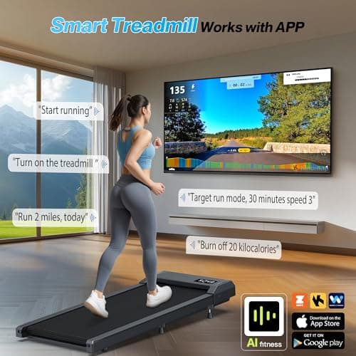 WELLFIT Walking Pad, Under Desk Treadmill with Incline, Portable Walking Pad Treadmill for Home and Office with APP & Remote Control and LED Display, 265 lbs Capacity 8