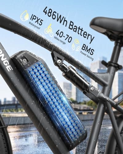 QRONGE Electric Bike for Adults, Full Suspension Ebike, 1000W Peak Motor 486Wh Battery, 28MPH(PAS Mode) Mountain Electric Bicycles, 7 Speed, 26'' Tire, Up to 40 Miles, Zephyr 5