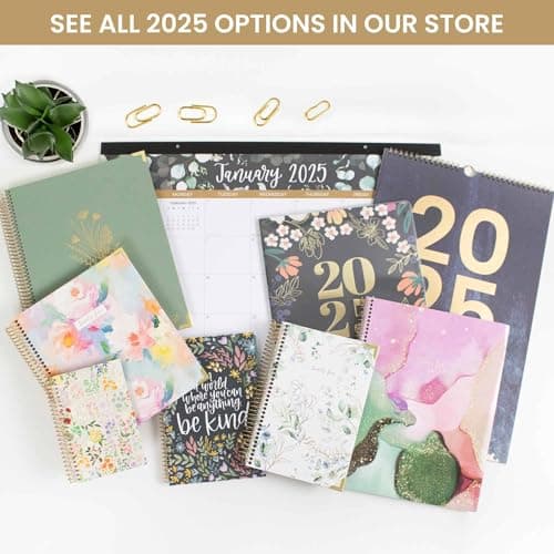 bloom daily planners HARDCOVER 2025 Calendar Year Day Planner (January 2025 - December 2025) - Passion/Goal Organizer - Monthly & Weekly Inspirational Agenda Book - 5.5" x 8.25" - Eucalyptus, White 7
