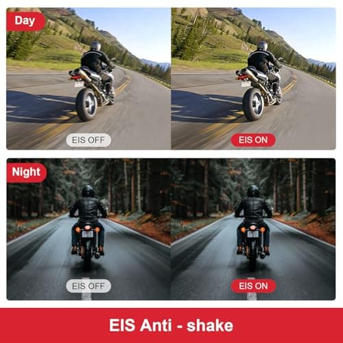 INNOVV H5 4K Action Camera, Motorcycle Helmet Camera with EIS Anti-Shake Ultra HD Video and 20MP Photo, Two Power Supply Methods, Smart WiFi, App, Waterproof Motorcycle Camera Max Support 512G 7