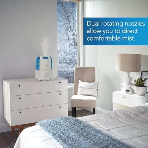 Vicks Dual Comfort Cool + Warm Mist Humidifier for Bedrooms With Fusion Technology, Compatible with Vicks VapoPads and Vicks VapoSteam, White 5