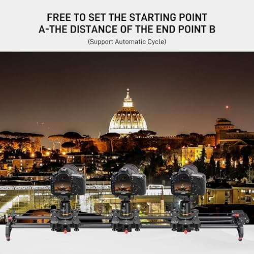 GVM 48"/120CM Carbon Fiber Motorized Camera Slider, Professional Camera Slider with Remote Control, Support Video Mode, Time Lapse Photography, Horizontal, Tracking and 120° Panoramic Shooting 6