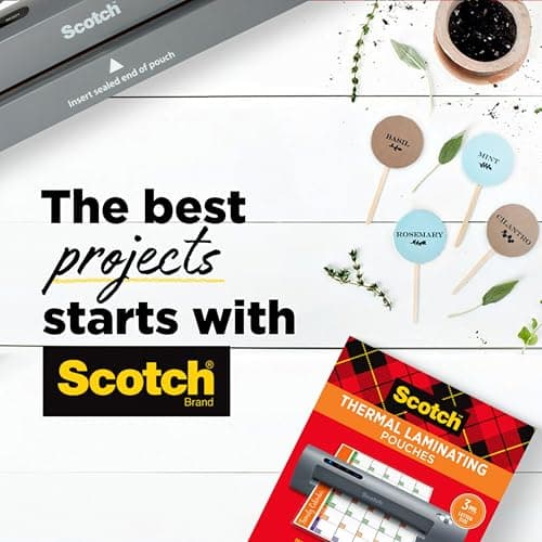 Scotch PRO TL906 Thermal, Laminator Machine, 1 Laminating Device, White/Blue, Laminate Recipe Cards, Photos, Documents, for Home, Office, or School Supplies, 9 in 10