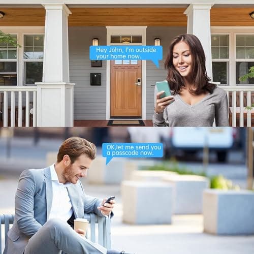 Smart Front Door Lock Set: SMONET Keyless Entry Door Lock Deadbolt with Handle Set Keypad Fingerprint Locks Alexa Electronic Digital Locksets with Bluetooth APP/IC Cards/Auto Lock, Matte Black 5