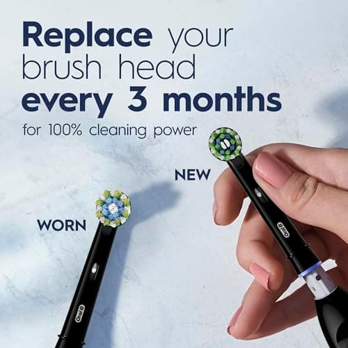 Oral-B Pro 100 CrossAction, Battery Powered Toothbrush, Black, 1 Count (Pack of 1) 6