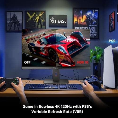 ETiansu 28 Inch 4K UHD 3840x2160 144Hz Gaming Computer Monitor,1ms IPS PC Screen,AMD FreeSync Premium,125% sRGB,95% DCI-P3,Monitor with Speaker,HDMI2.1,Height Adjustable,TS2700 5