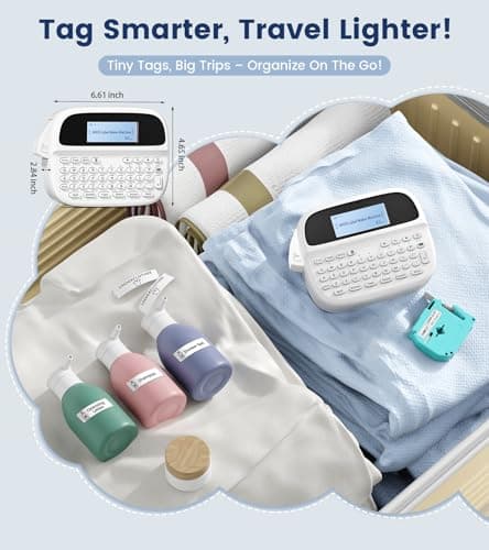 VolenGo M950 Label Maker, Rechargeable Backlit Portable Bluetooth Labeler Machine with Tapes, Inkless Label Printer for 12mm Name-Tags/Daycare-Labels/File-Labels, Teacher Gifts, School Office Supplies 9