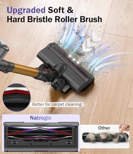 Cordless Vacuum Cleaner, 45Mins Vacuum Cleaners for Home with LED Display, Stick Vacuum Cordless Rechargeable, Wall-mounted Charging, Wireless Vacuum for Home Pet Hair, Carpet, Hardwood Floor 7