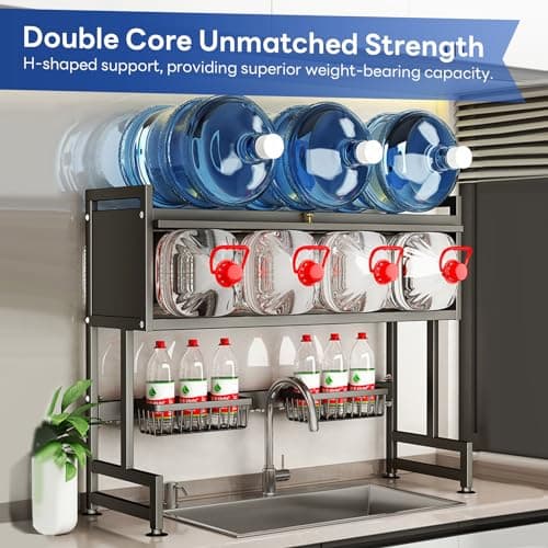 Hdrriozu Over the Sink Dish Drainer Drying Rack 3 Tier Over Sink Dish rack for a Tidy Kitchen Sink Shelf Organized Space-Saving Dish Rack with Cover for Dishes, Glasses, Bowls, and Cutlery 5