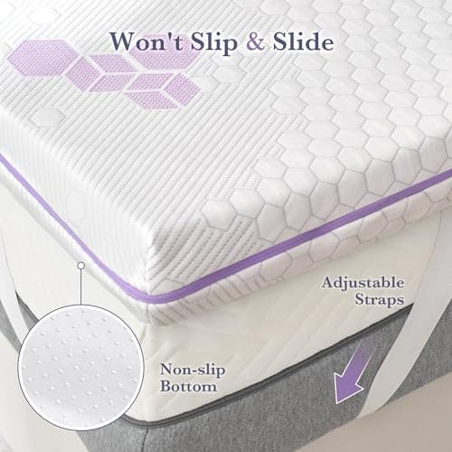 SINWEEK Ultra Soft 3 Inch Memory Foam Mattress Topper King Size, Soft Mattress Pad for Back Pain Relief, High Density Foam Bed Topper with Textured Cover, CertiPUR-US Certified 7