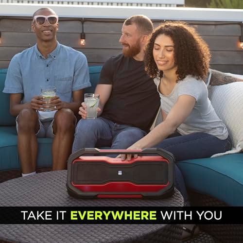 Altec Lansing ROCKBOX XL Wireless Bluetooth Speaker, Portable Waterproof with 20 Hour Playtime and 5 Illuminating LED Light Modes, Floating Wireless Speaker for Indoors and Outdoors 8