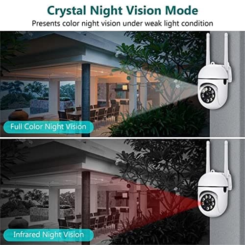 KOWVOWZ Outdoor Security Cameras, 2.4GHz & 5G WiFi Cameras for Home Security, 1080P Dome Surveillance Cameras 360° View, Waterproof Security Camera with Motion Detection, 2-Way Audio (2PCS) 5