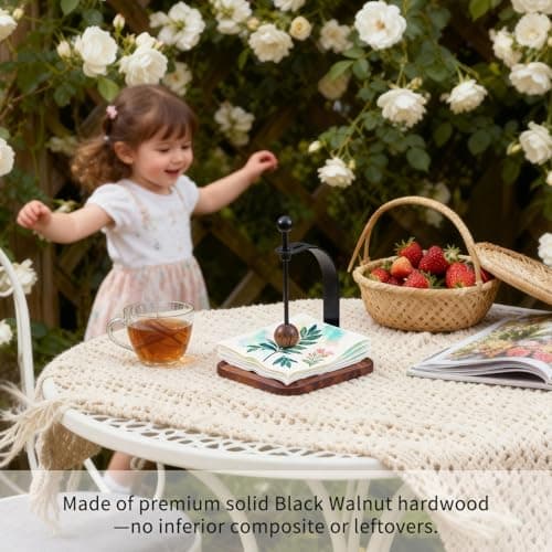 Celestree Napkin Holder for Table - Wooden Cocktail Napkin Holder Weighted Windproof, North American Walnut Napkin Holders for Paper Napkins, Handcrafted for Kitchen Bar Outdoor Party（Gift Ready） 7