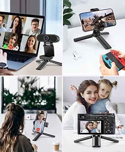 Anozer Mini Tripod with Universal Phone Holder & Cold Shoe, Lightweight Phone Stand & Camera Tripod, Compatible with iPhone 14 Pro Max/14 Pro, GoPro, Webcam, Mini Projector 7