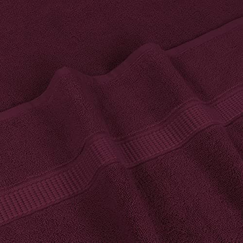 Utopia Towels Luxurious Jumbo Bath Sheet 2 Piece, 600 GSM, 35 by 70 Inches, 100% Ring Spun Cotton, Highly Absorbent and Quick Dry Extra Large Bath Towel, Super Soft Towel, Burgundy 6