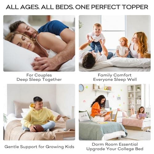 OLANLY King Mattress Topper – Viscose Made from Bamboo, Cooling Soft King Pillow Top Mattress Pad for Back Pain Relief, Plush Down Alternative Fill Bed Topper with Elastic Deep Pocket, Dark Gray 7