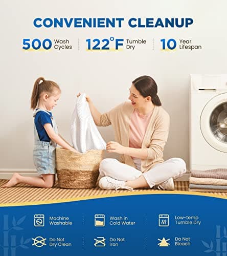 100% Waterproof Queen Mattress Protector Breathable Cooling 3D Air Fabric Mattress Cover Smooth Soft Hypoallergenic Noiseless Bed Cover Machine Washable Vinyl Free, 8-21'' Deep Pocket 5