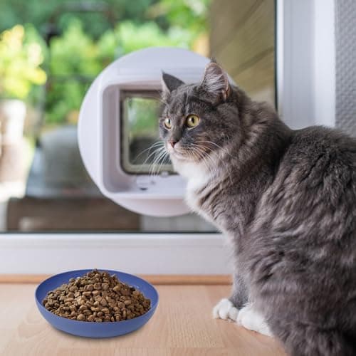 [8 Pack] Cat Dishes Whisker Friendly, Shallow Wide Pet Food and Water Bowl, Durable Wheat Straw Cat Bowls for Indoor Outdoor Cats 7