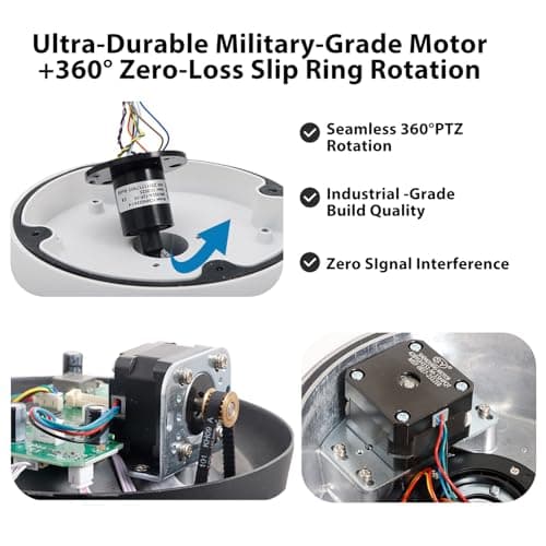 SUNBA High Speed 5MP PoE+ Auto Tracking PTZ IP Camera Outdoor, 72X Zoom Security Dome, Two-Way Audio & Built-in TF Card Slot, Deep AI, Long Range Infrared Night Vision up to 1500ft (P636 V2) 9