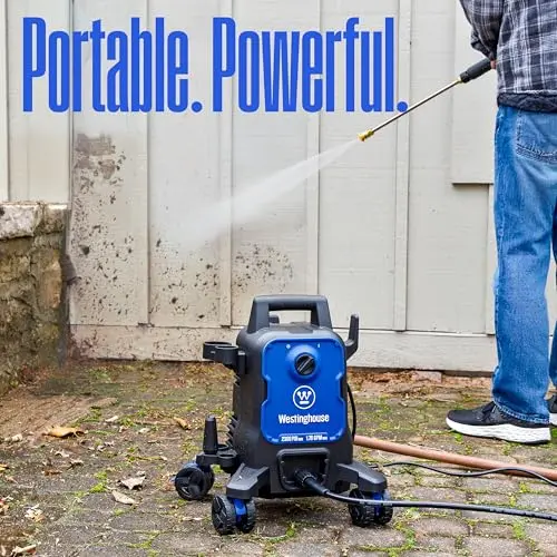 Westinghouse ePX3100 Electric Pressure Washer, 2300 Max PSI 1.76 Max GPM with Anti-Tipping Technology, Onboard Soap Tank, Pro-Style Steel Wand, 5-Nozzle Set, for Cars/Fences/Driveways/Home/Patios 5