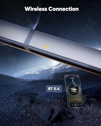 INFITBO Sound Bar for Smart TV 2.1CH 190W Peak Power Soundbar with Subwoofer Detachable 2-in-1 BT 5.4 Surround Sound System 12L Deep Bass for PC Game with HD-ARC/Opt/USB/AUX Home Theater 7