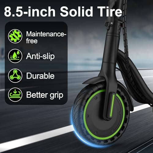 Electric Scooter for Adults, Teens & Big Kids, 350W Motor, 19Mph Top Speed, 15Miles Max Range, 8.5" Solid Tires, Portable Lightweight E-Scooter 6