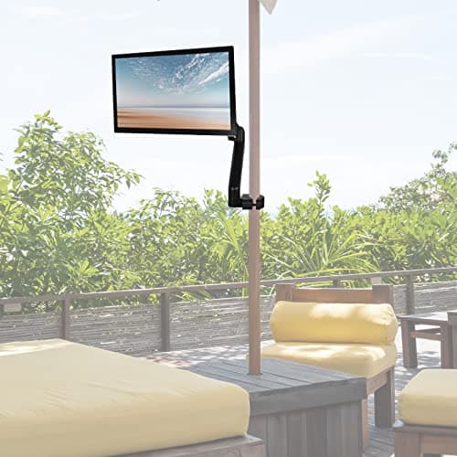 VIVO Universal Full Motion Pneumatic Pole Mount Arm for 17 to 32 inch Monitor Screens, 75mm and 100mm VESA Plate, Black, MOUNT-POLE05O 7