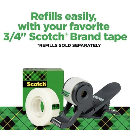 Scotch Desktop Tape Dispenser, Great for Gift Wrapping, 1 Dispenser (C19-CLIP-CCW) 7