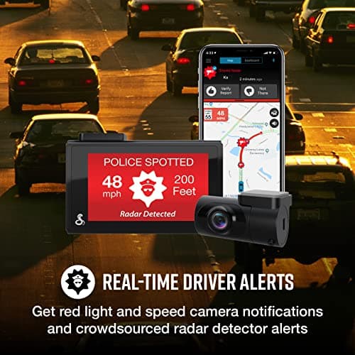 Cobra Smart Dash Cam + Rear Cam (SC 200D) – QHD+ 1600P Resolution, Built-in Wi-Fi & GPS, Voice Commands, Live Police Alerts, Incident Reports, Emergency Mayday, Drive Smarter App, 16GB SD Card Incl. 7