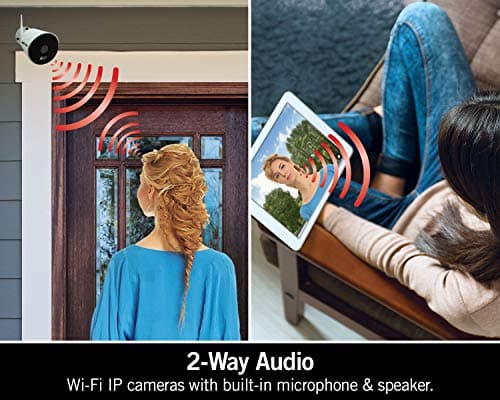 Night Owl AC Powered 1080p HD Wi-Fi IP Indoor/Outdoor Camera with 100 ft. of Night Vision, 2-Way Audio, Built-in Spotlight, Wide Viewing Angle and Free Remote Viewing App, 2-Pack 4