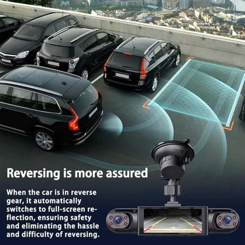 Sakerplus 360° 4 Channel Car Dash Cam System with Front Rear Left Right Cameras, 1080P Full Coverage, Night Vision, G-Sensor, Loop Recording, 128GB SD Card for Taxi, Fleet & Family Vehicles (128GB) 5