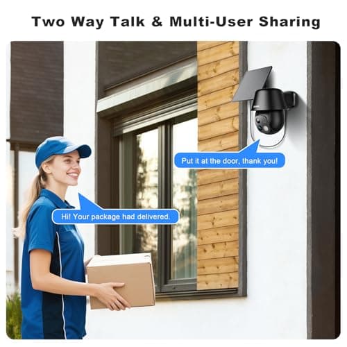 Solar Security Cameras Wireless Outdoor, 2K Pan/Tilt 360° View Solar/Battery Powered WiFi Cameras for Home Security with AI Motion Detection, Spotlight, 2-Way Audio, Siren, IP65, SD/Cloud Storage 7