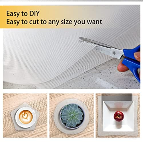 FEXIA Shelf Liners for Kitchen Cabinets, Shelf Liner, Drawer Liner, 12 Inch x 25 FT(300 Inch), Cabinet Liner Non Adhesive, Refrigerator Liners, Washable Oil-Proof Fridge Pads Shelves Drawer (Clear) 3