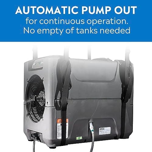 Dri-Eaz PHD 200 Commercial Dehumidifier with Pump, Industrial Dehumidifier (F515), Crawl Space and Basement Drying 6