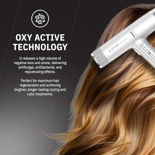 GA.MA IQ3 Perfetto x Rossano Ferretti Hair Dryer with 120,000 RPM Brushless Motor, Smart Auto-Standby, Oxy Active Anti-Frizz Technology, Pearl White 4