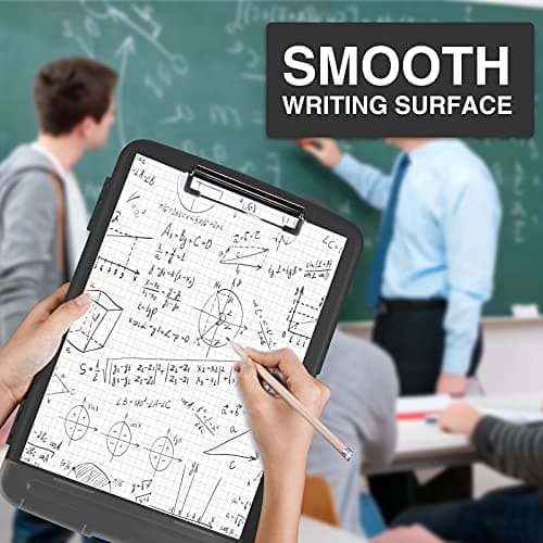 Sooez Clipboard with Storage, Clip Board 8.5 x 11 with Pen Holder, Plastic Organization Case Box for Letter Legal A4 Size Paper, Low Profile Clip, Nurses Teachers Must Haves, School & Office Supplies 7