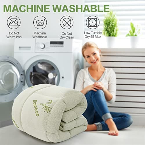 PATSBA Premium Viscose Made from Bamboo King Size Mattress Topper for Back Pain,1200 GSM Quilted Fitted Extra Thick Mattress Pad,Pillow Top Mattress Cover with Deep Pocket Up to 21 Inches（78*80inch） 6