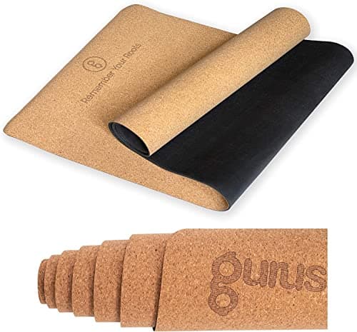 GURUS Sweat Proof Durable Cork Yoga Mat Thick Non Slip Exercise Mat for Home Workout (Cork Yoga Mat)