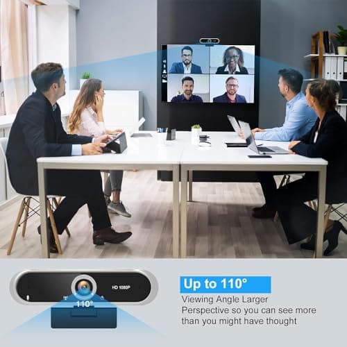 LUMCAI Webcam 1080P with Microphone and Webcam Cover Plug and Play with Auto Light Correction for Laptop PC Desktop for Live Streaming Video Call Conference Online Lessons Game 6