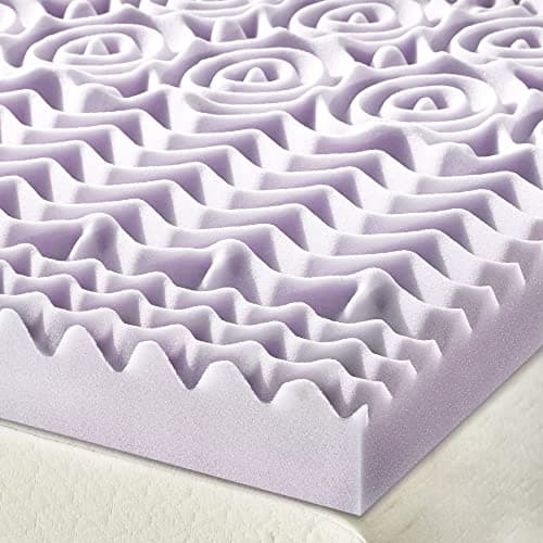 Mellow 3 Inch 5-Zone Memory Foam Mattress Topper, Soothing Lavender Infusion, Dorm Essentials, Twin 7