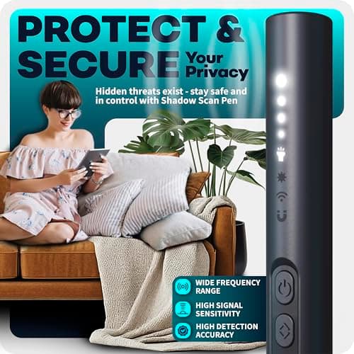 TensaOne Hidden Camera Detectors – Mini Security Device for Audio Video Wireless Threats, Hotel Safety, Home Privacy and GPS Tracker Detection, Pen RF Spy Cam Voice Recorder Bug Finder for Travelers 6