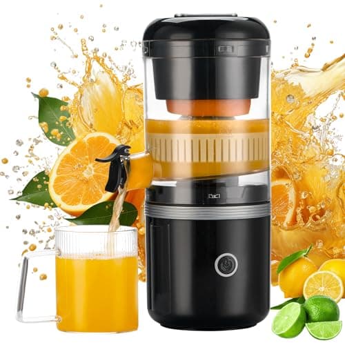 Eletric Citrus Juicer Machine, Orange Juicer Squeezer Rechargeable with USB Cable,Portable Juicer, Black…